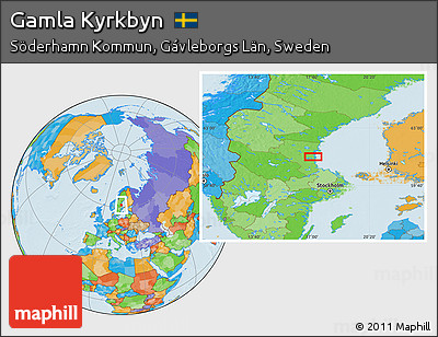 Political Location Map of Gamla Kyrkbyn