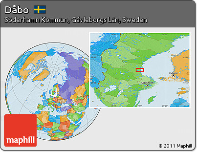 Political Location Map of Dåbo