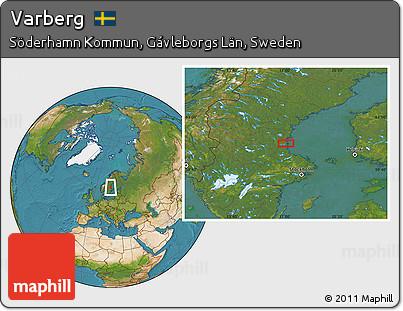 Satellite Location Map of Varberg
