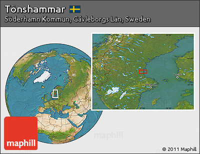 Satellite Location Map of Tönshammar