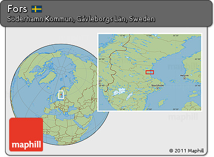 Savanna Style Location Map of Fors