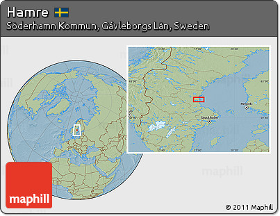 Savanna Style Location Map of Hamre, hill shading