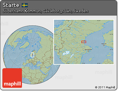 Savanna Style Location Map of Stärte, hill shading