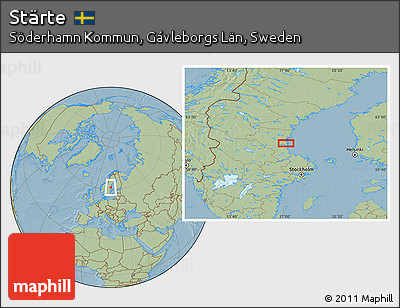 Savanna Style Location Map of Stärte, hill shading