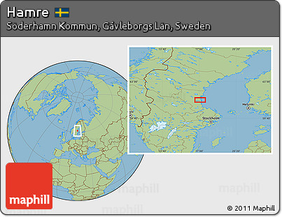 Savanna Style Location Map of Hamre