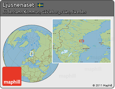 Savanna Style Location Map of Ljusnenäset