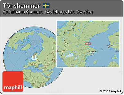 Savanna Style Location Map of Tönshammar