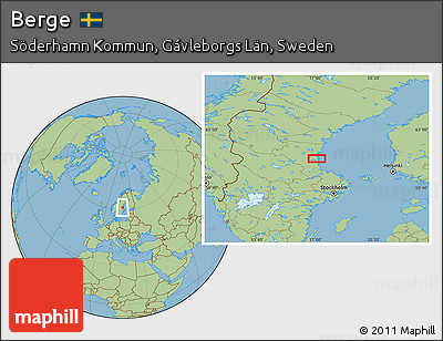 Savanna Style Location Map of Berge