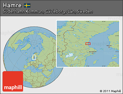 Savanna Style Location Map of Hamre