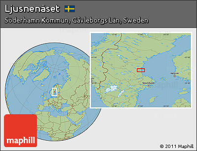 Savanna Style Location Map of Ljusnenäset