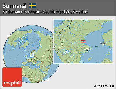Savanna Style Location Map of Sunnanå