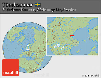 Savanna Style Location Map of Tönshammar