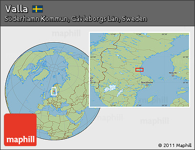 Savanna Style Location Map of Valla