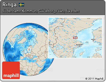 Shaded Relief Location Map of Ringa