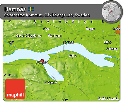 Physical Map of Hamnäs
