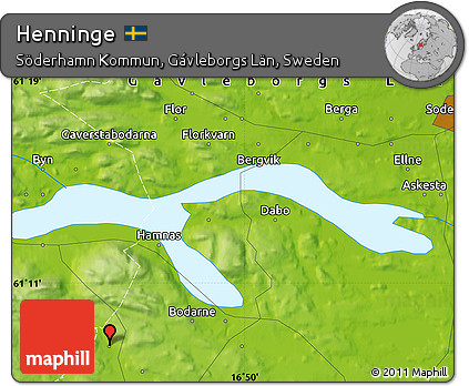 Physical Map of Henninge