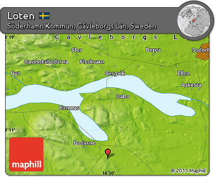 Physical Map of Löten