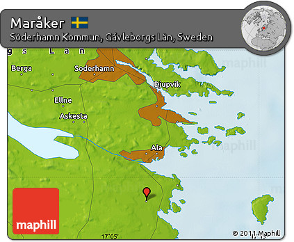 Physical Map of Maråker