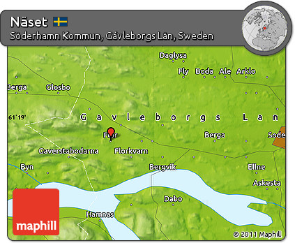 Physical Map of Näset