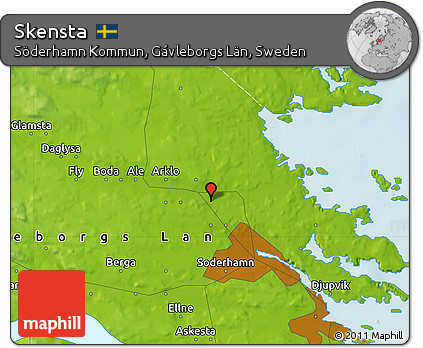 Physical Map of Skensta