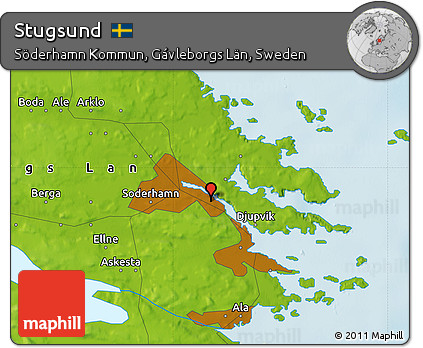Physical Map of Stugsund