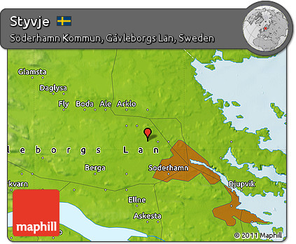 Physical Map of Styvje