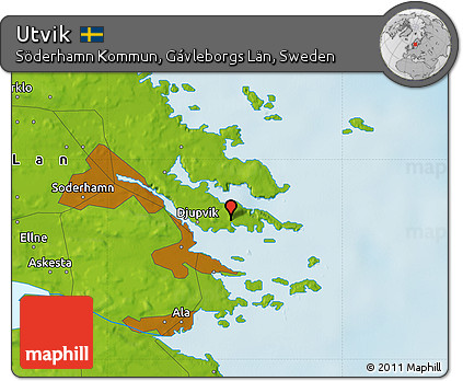 Physical Map of Utvik