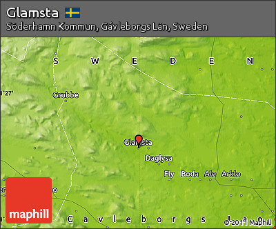 Physical Map of Glamsta