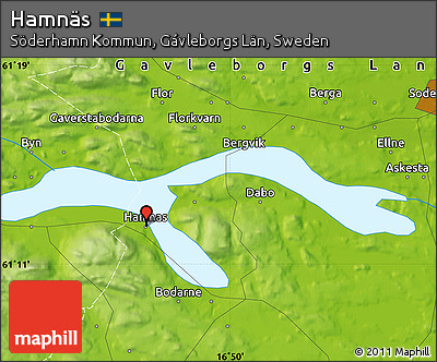 Physical Map of Hamnäs