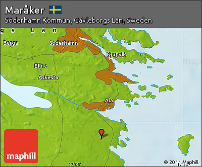 Physical Map of Maråker