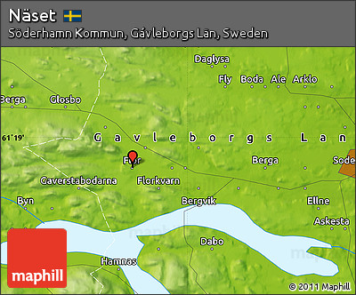 Physical Map of Näset