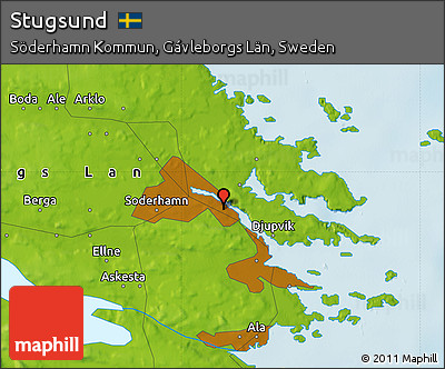 Physical Map of Stugsund
