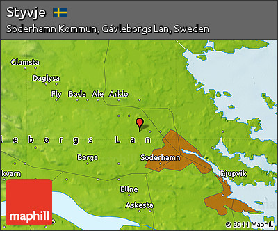 Physical Map of Styvje
