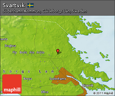 Physical Map of Svartvik