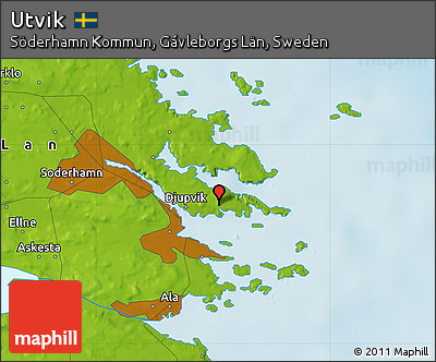 Physical Map of Utvik