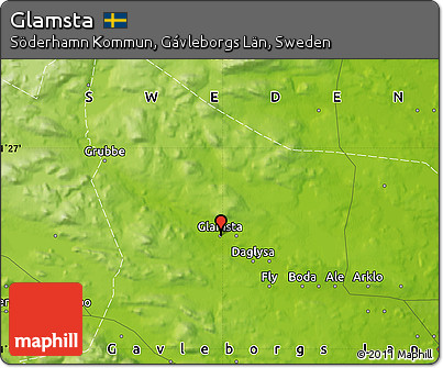 Physical Map of Glamsta