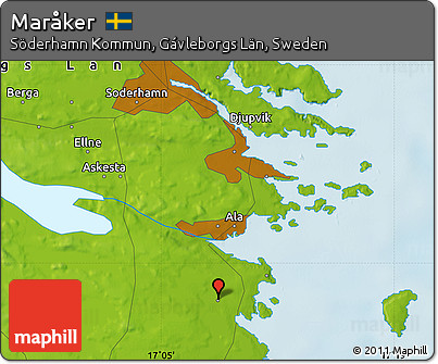 Physical Map of Maråker