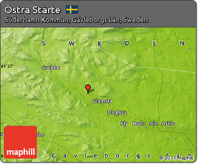 Physical Map of Östra Stärte