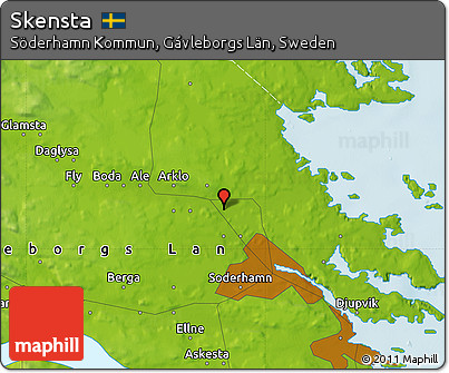Physical Map of Skensta