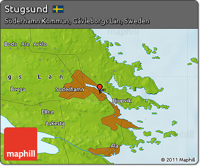 Physical Map of Stugsund