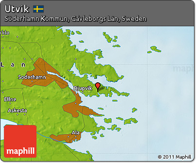 Physical Map of Utvik