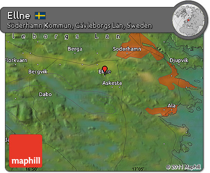 Satellite Map of Ellne