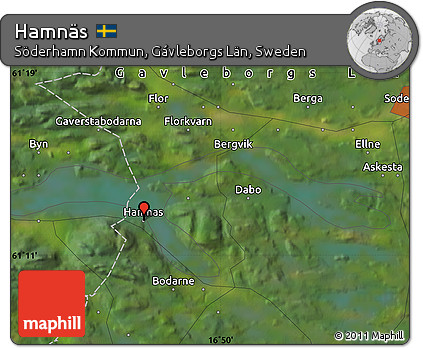 Satellite Map of Hamnäs
