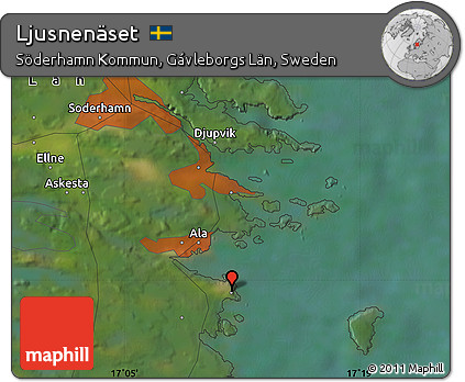 Satellite Map of Ljusnenäset