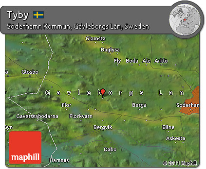 Satellite Map of Tyby