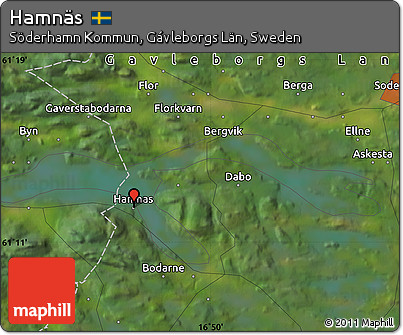 Satellite Map of Hamnäs