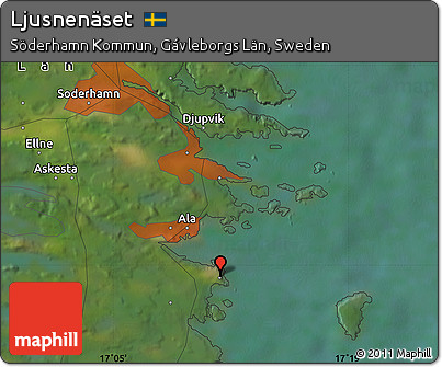 Satellite Map of Ljusnenäset