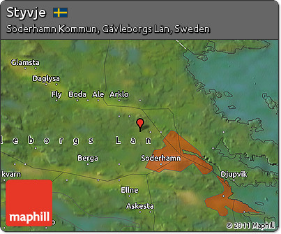Satellite Map of Styvje
