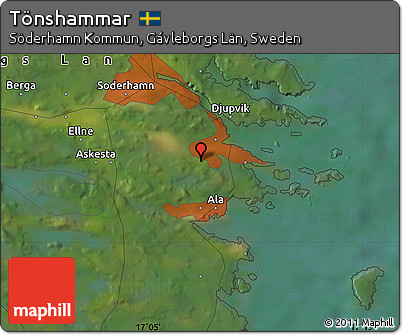 Satellite Map of Tönshammar