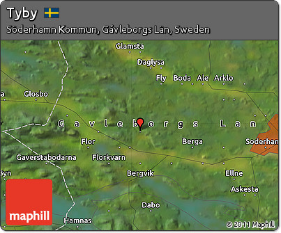 Satellite Map of Tyby